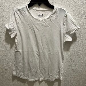 Seven7 White Short Sleeve Tee